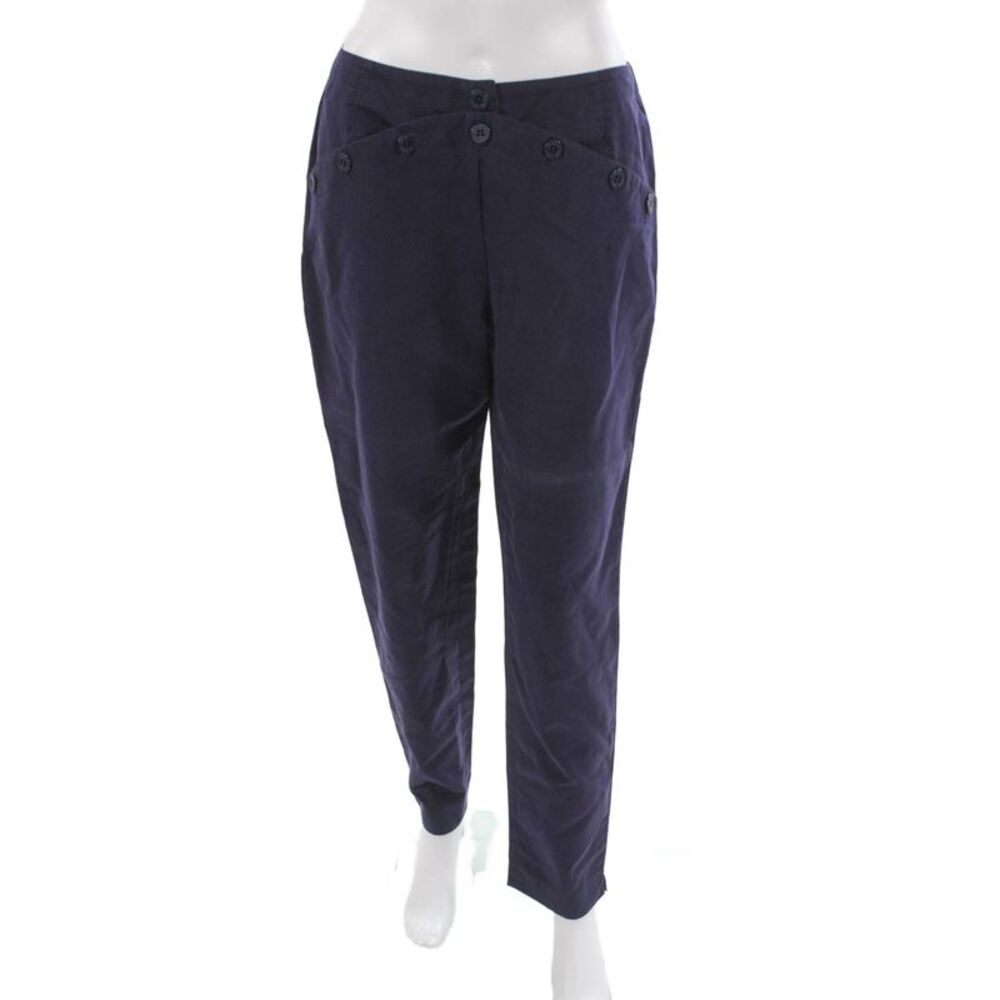 Marc Jacobs Women Dress Pants Blue Cotton Button Size 44